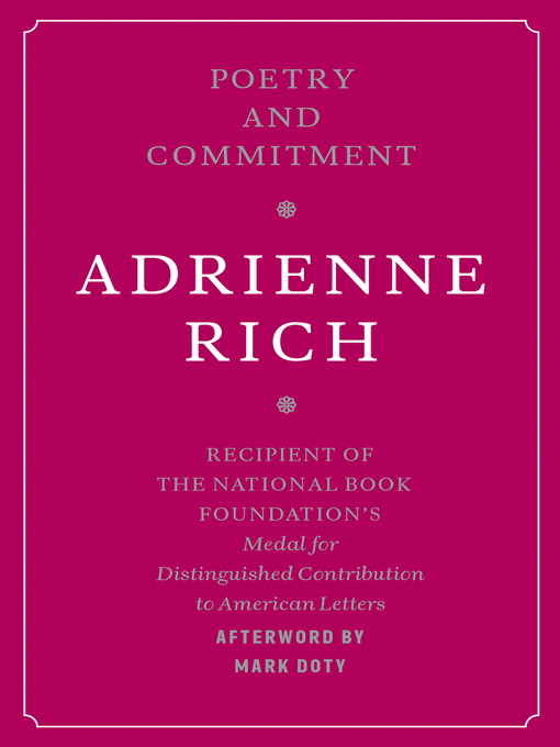 Title details for Poetry and Commitment by Adrienne Rich - Wait list